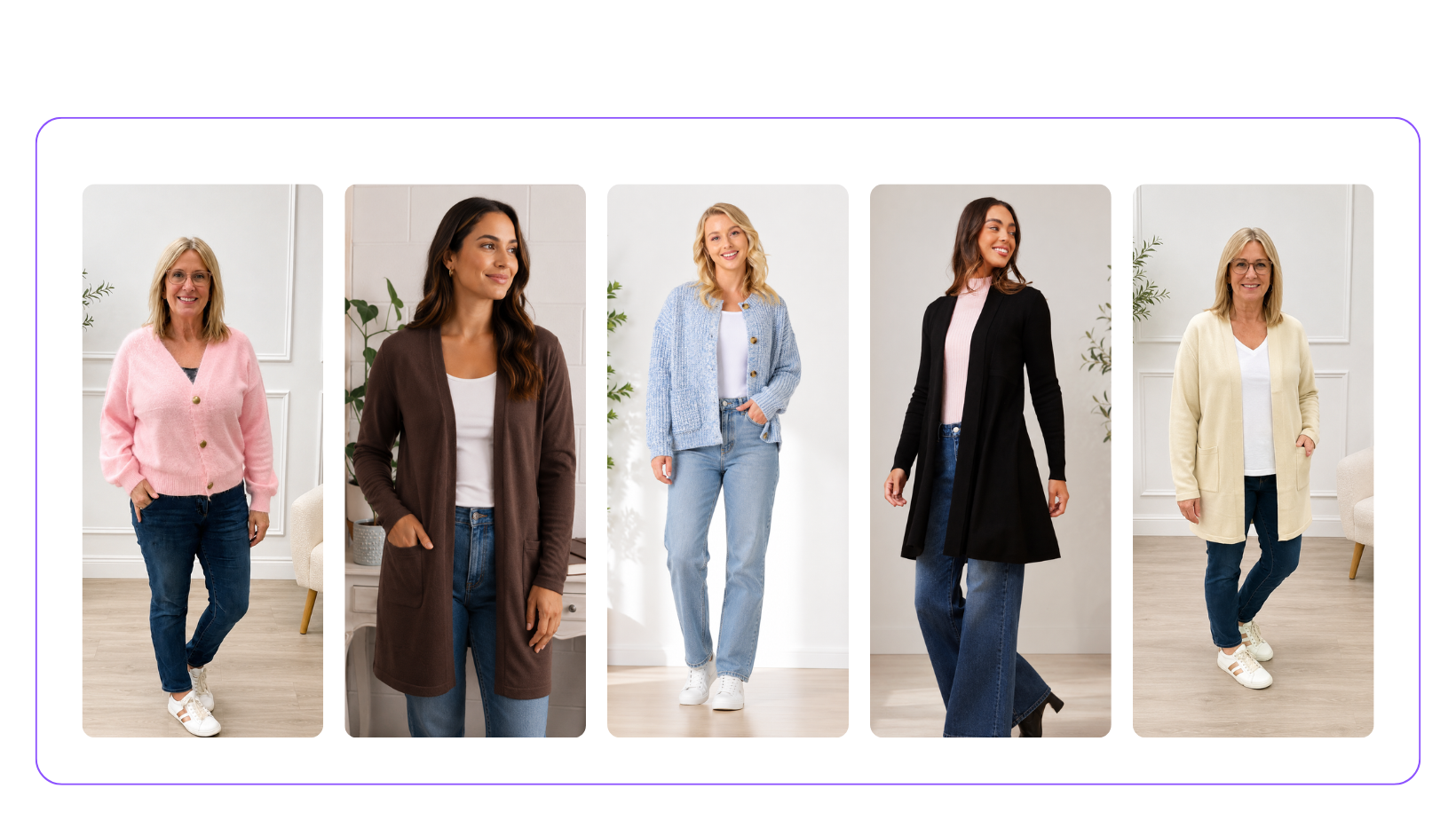 cropped cardigans, long cardigans and warm cardigan