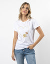 Stella + Gemma Gold Heart and flower T-shirt