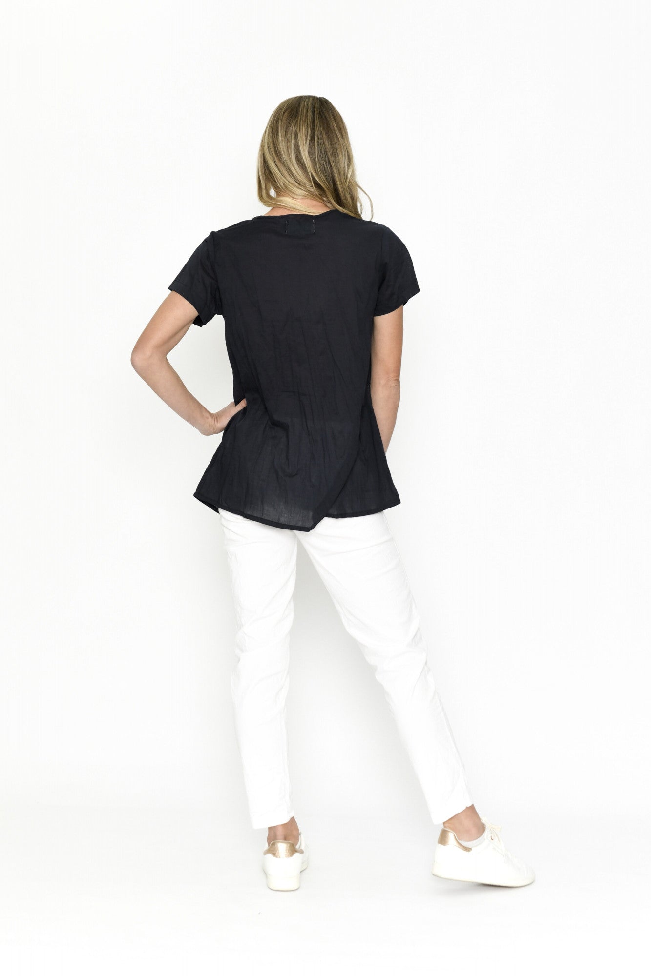 Kayla Cotton Top -Black
