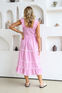 Gypsy Gingham Midi Dress