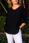 Kay Button top: Colours: White And Peach