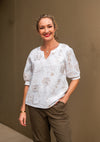 Layla Gold Embroidered Top