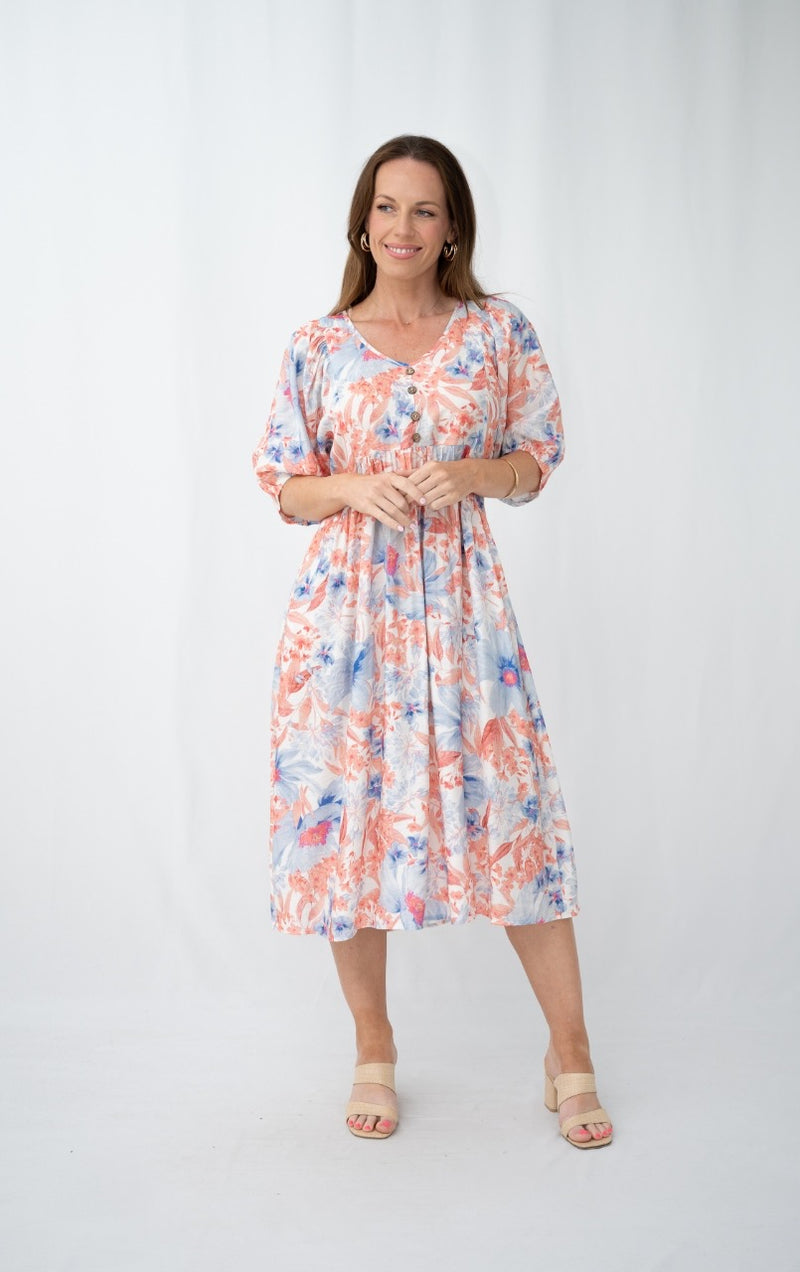 Jenna Floral Midi Dress