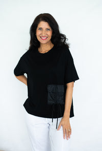 Roman Drawstring Pocket Top