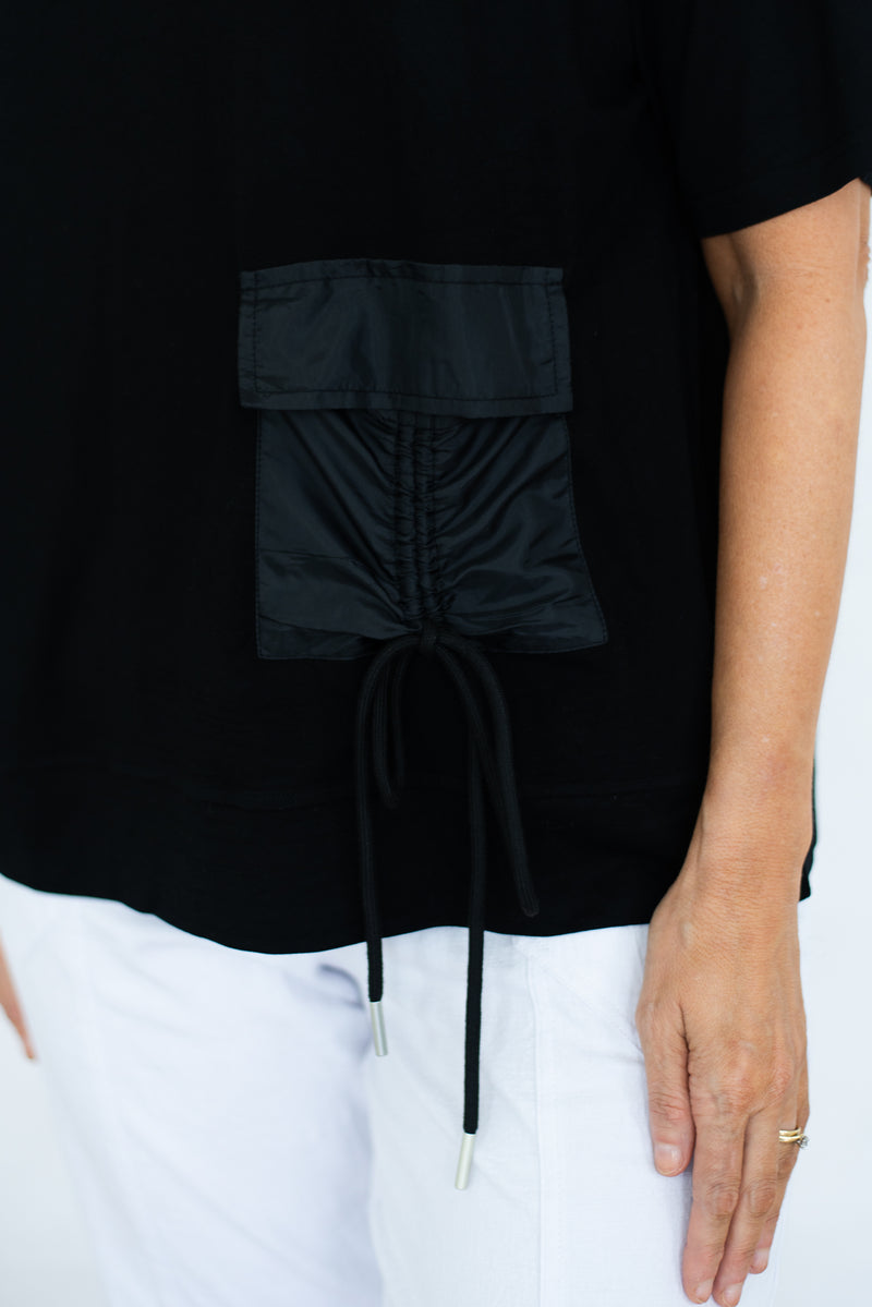 Roman Drawstring Pocket Top