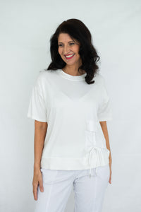 Roman Drawstring Pocket Top