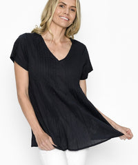 Kayla Cotton Top -Black