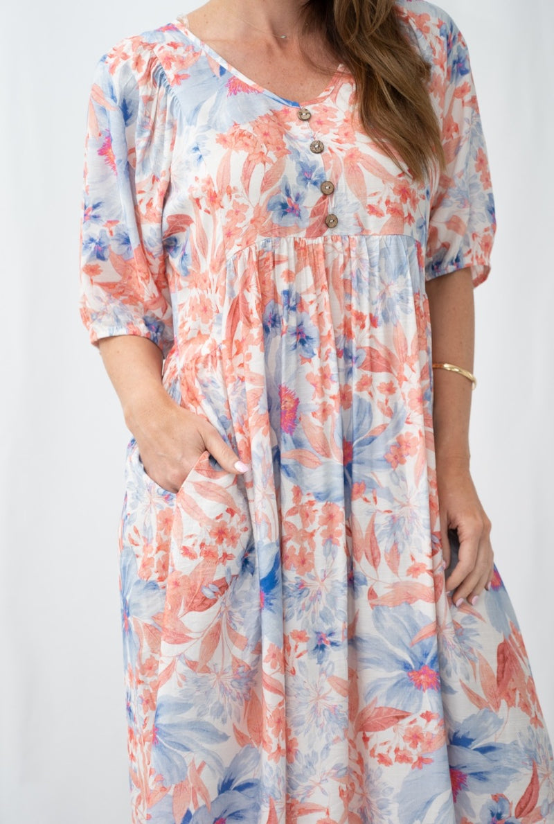 Jenna Floral Midi Dress