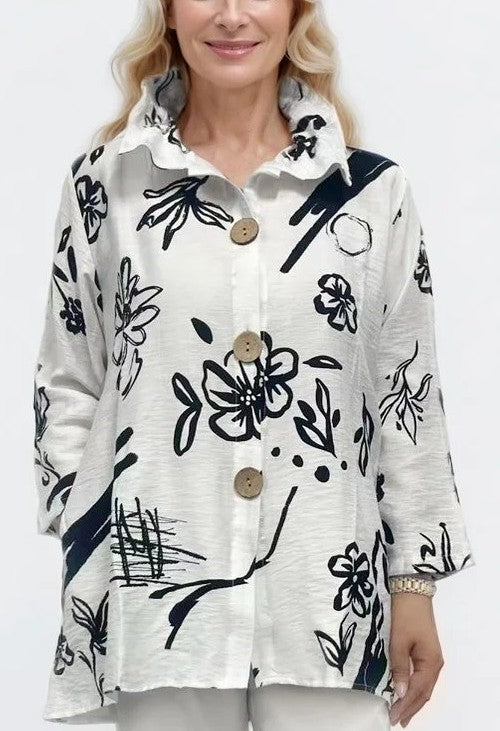 Margo Abstract Floral Print Shirt