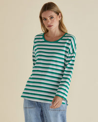 Taylor Tee Green/Navy/White