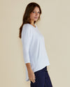 Milan 3/4 sleeve Top White