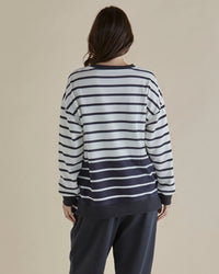 Easy Crew Sweat - Black/White Stripe