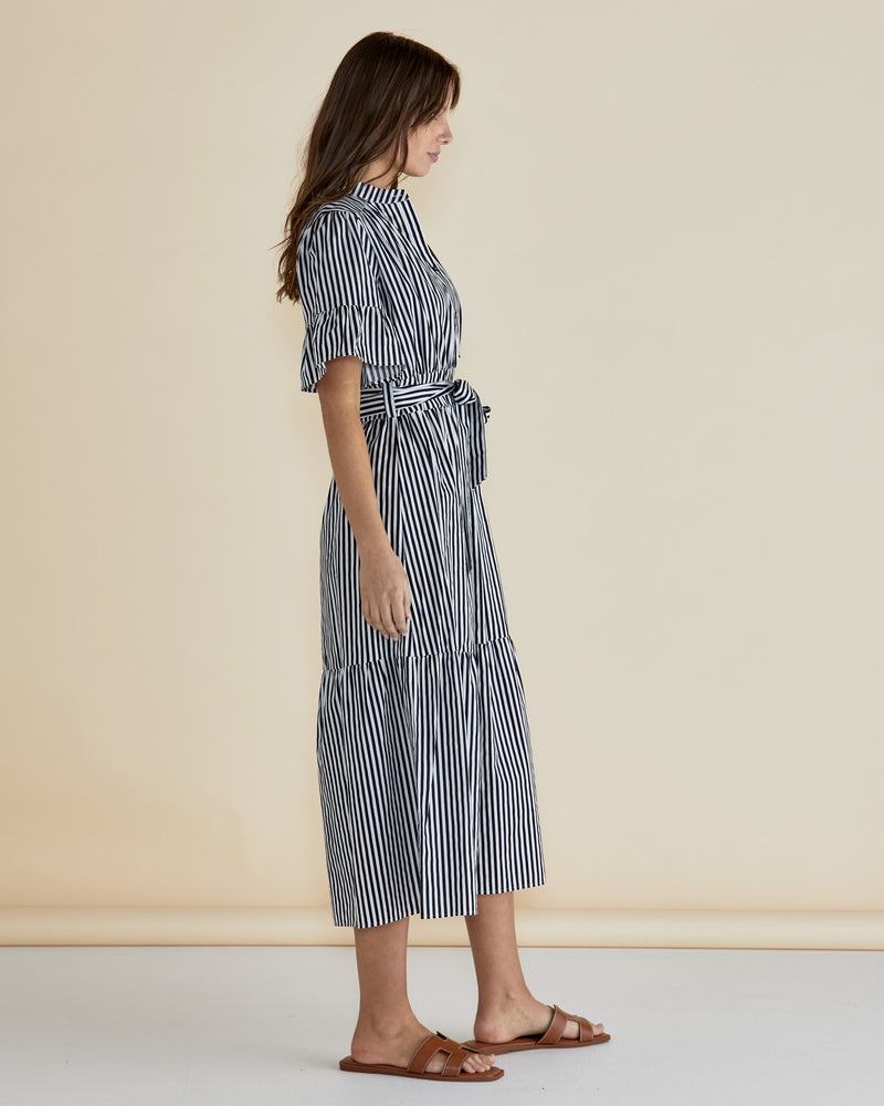 Jamilla Dress Navy Stripe