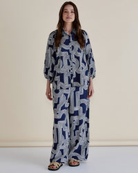Rosalind Shirt Navy Geo