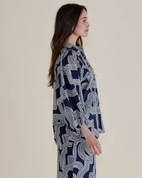 Rosalind Shirt Navy Geo