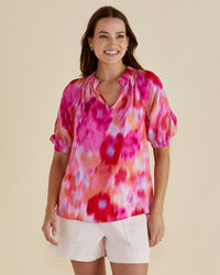 Joanne Blouse Floral Abstract