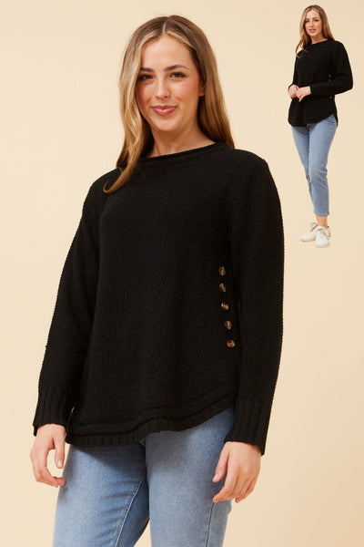 Allyn Knit Jumper Side Button Details