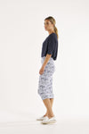 Penelope Reversible Skirt - Petrol/Snow Leopard