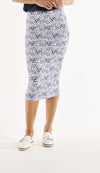 Penelope Reversible Skirt - Petrol/Snow Leopard