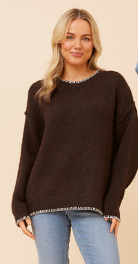 Shay Blanket Stitch Knit Jumper