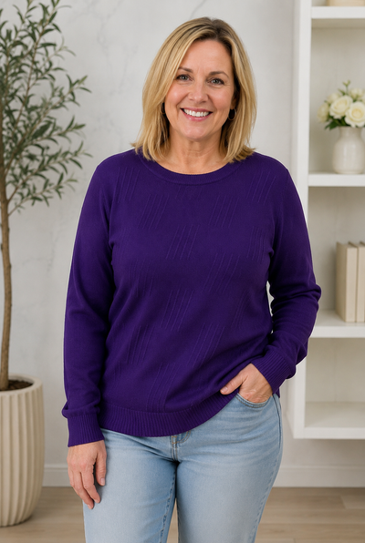 Soft wool blend knit jumper