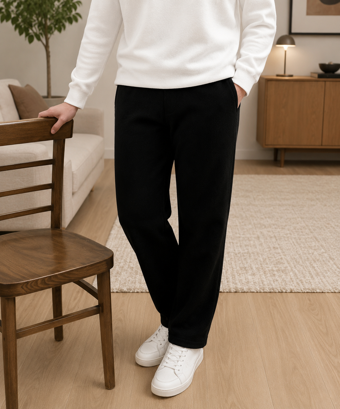 Madonna Fleece Straight Cut Pant  Black, Navy, Charcoal
