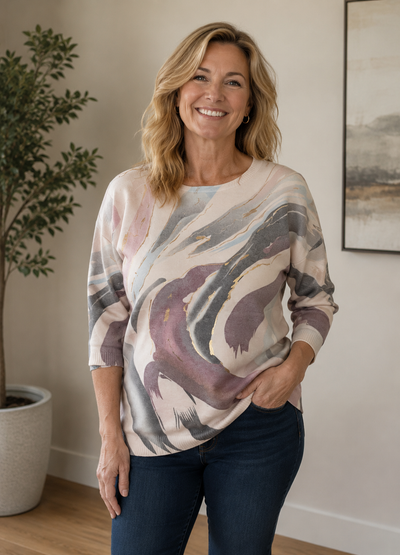 Lume Abstract Print Jumper
