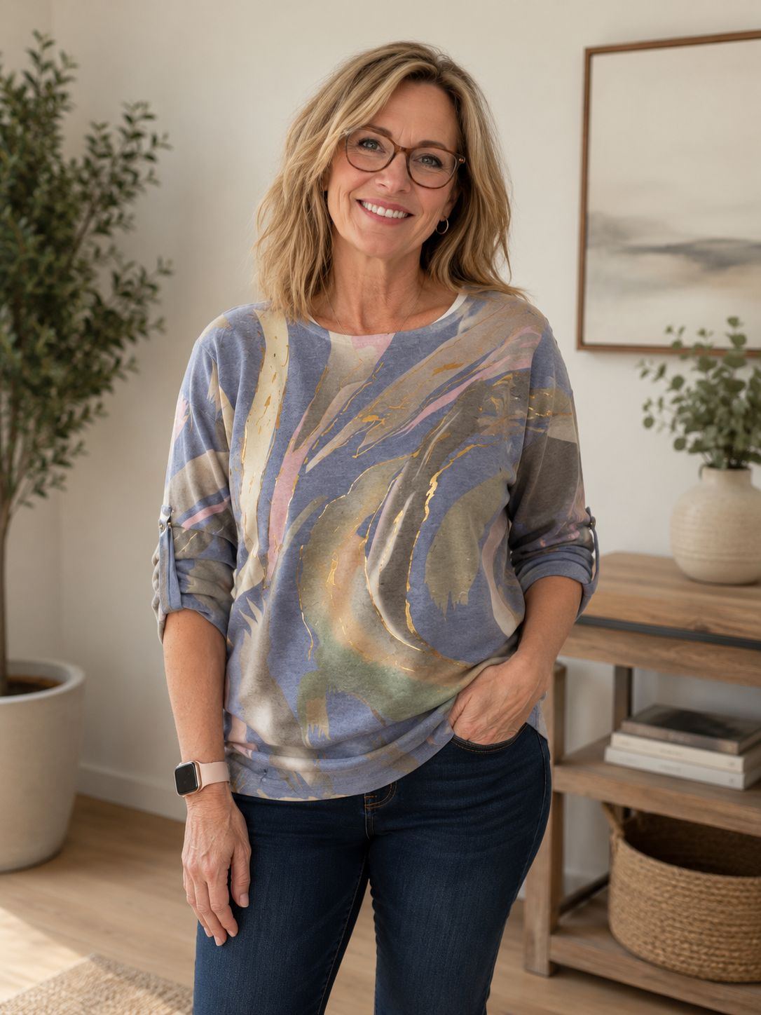 Lume Abstract Print Jumper