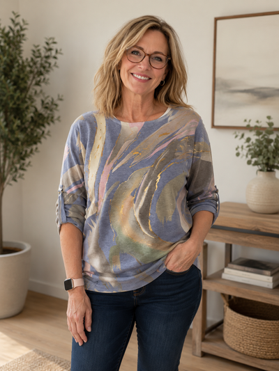 Lume Abstract Print Jumper
