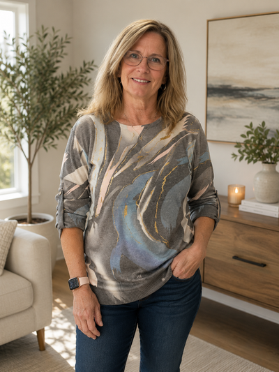 Lume Abstract Print Jumper