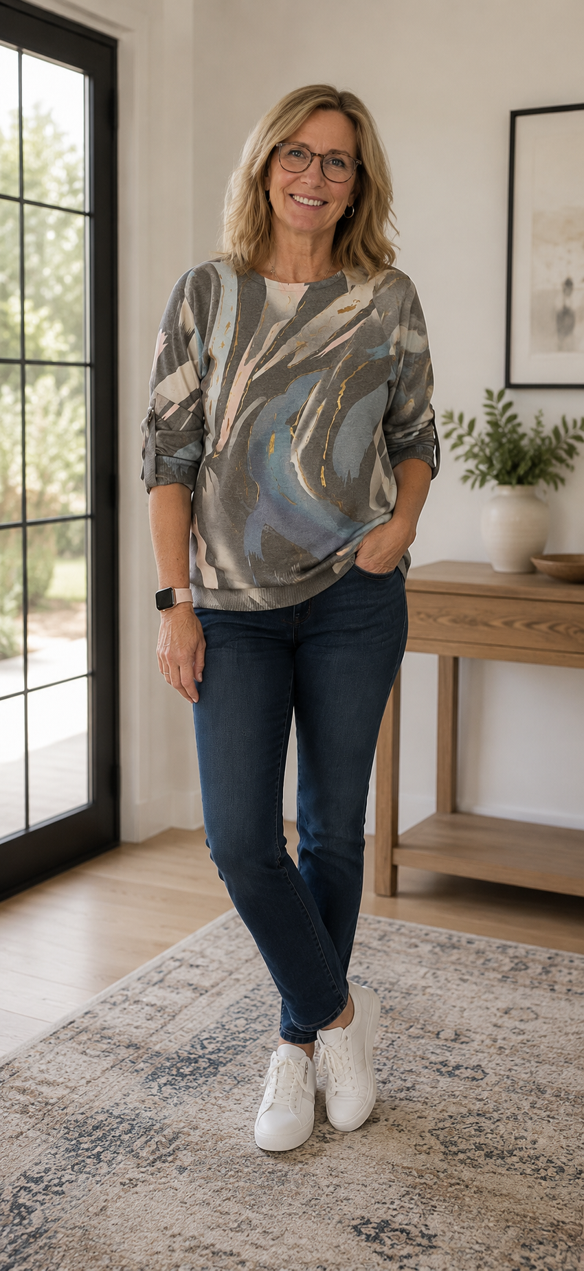 Lume Abstract Print Jumper
