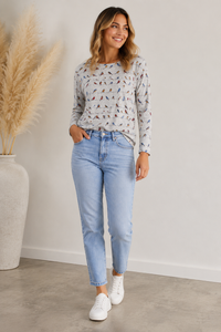 Sue Straight Leg Jeans -Stonewashed