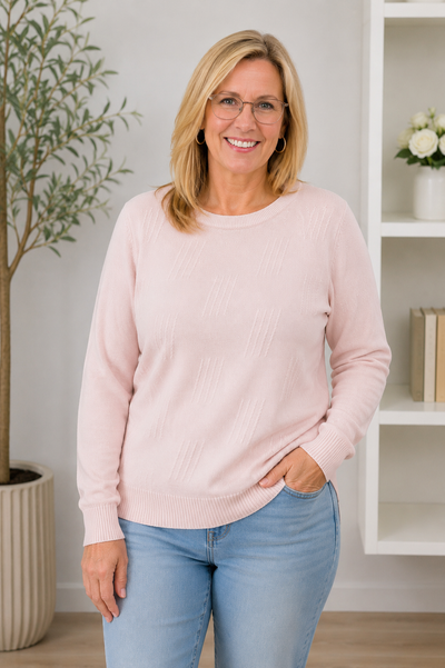 light pink wool blend jumper 