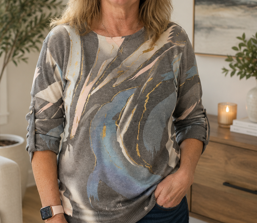 Lume Abstract Print Jumper