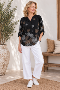 Wyn Abstract Print Top