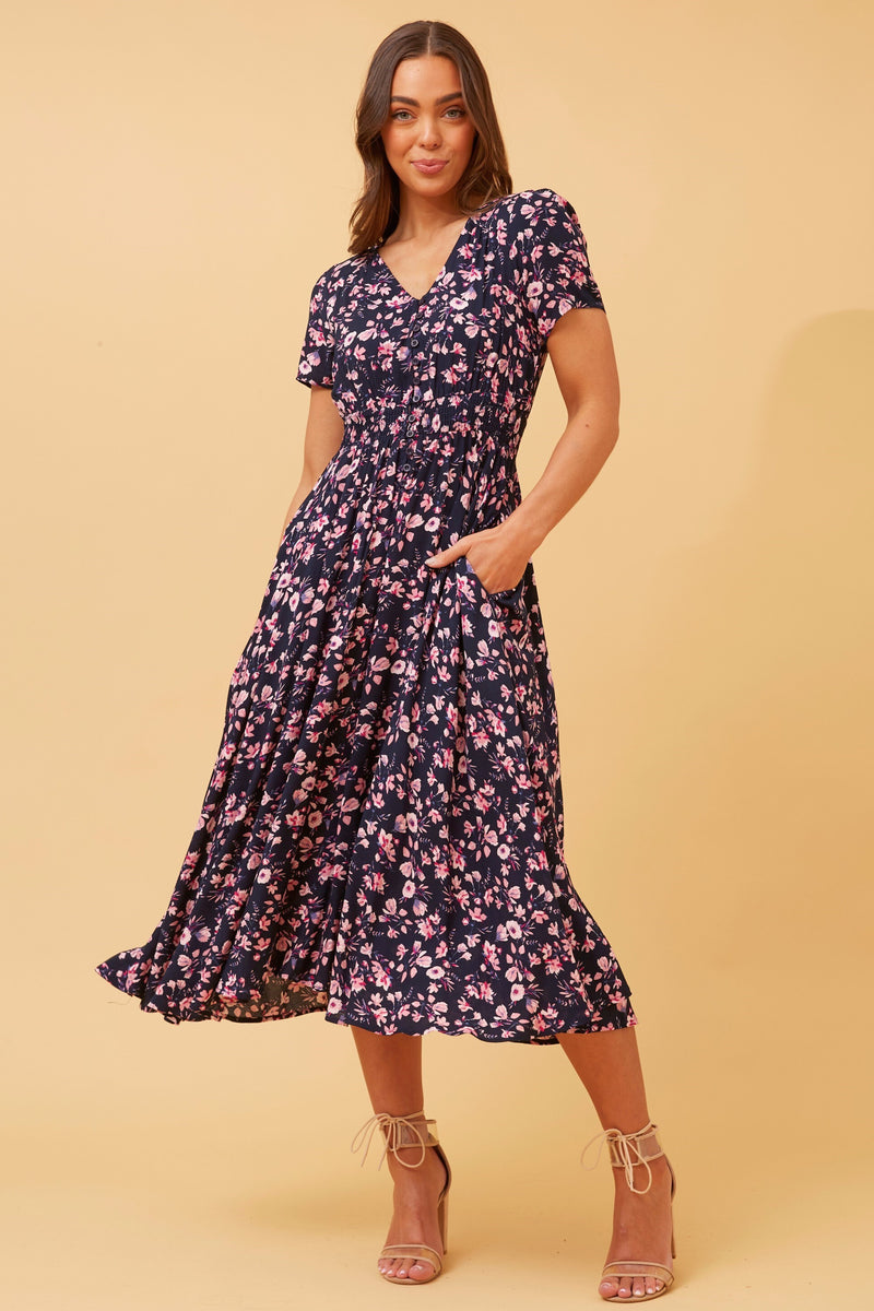 Gabriella Floral  Midi Dress