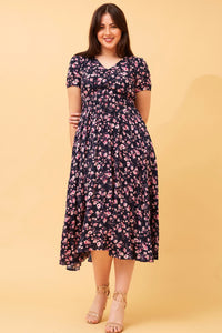 Gabriella Floral  Midi Dress