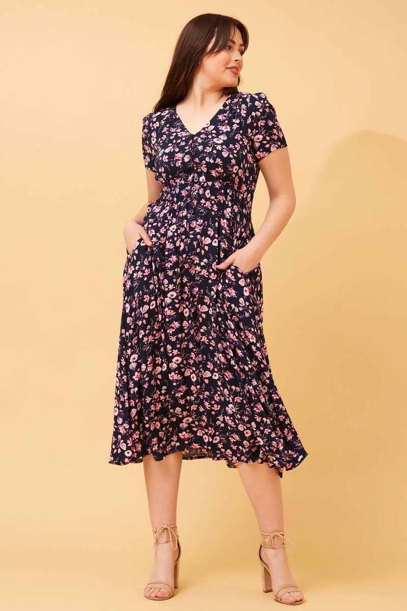 Gabriella Floral  Midi Dress