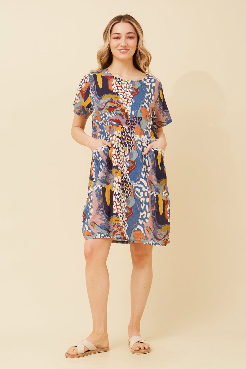 Trudy Multi Coloured Shift Dress