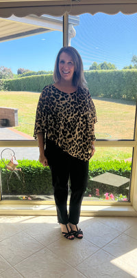 Valerie Layered Top Leopard Print