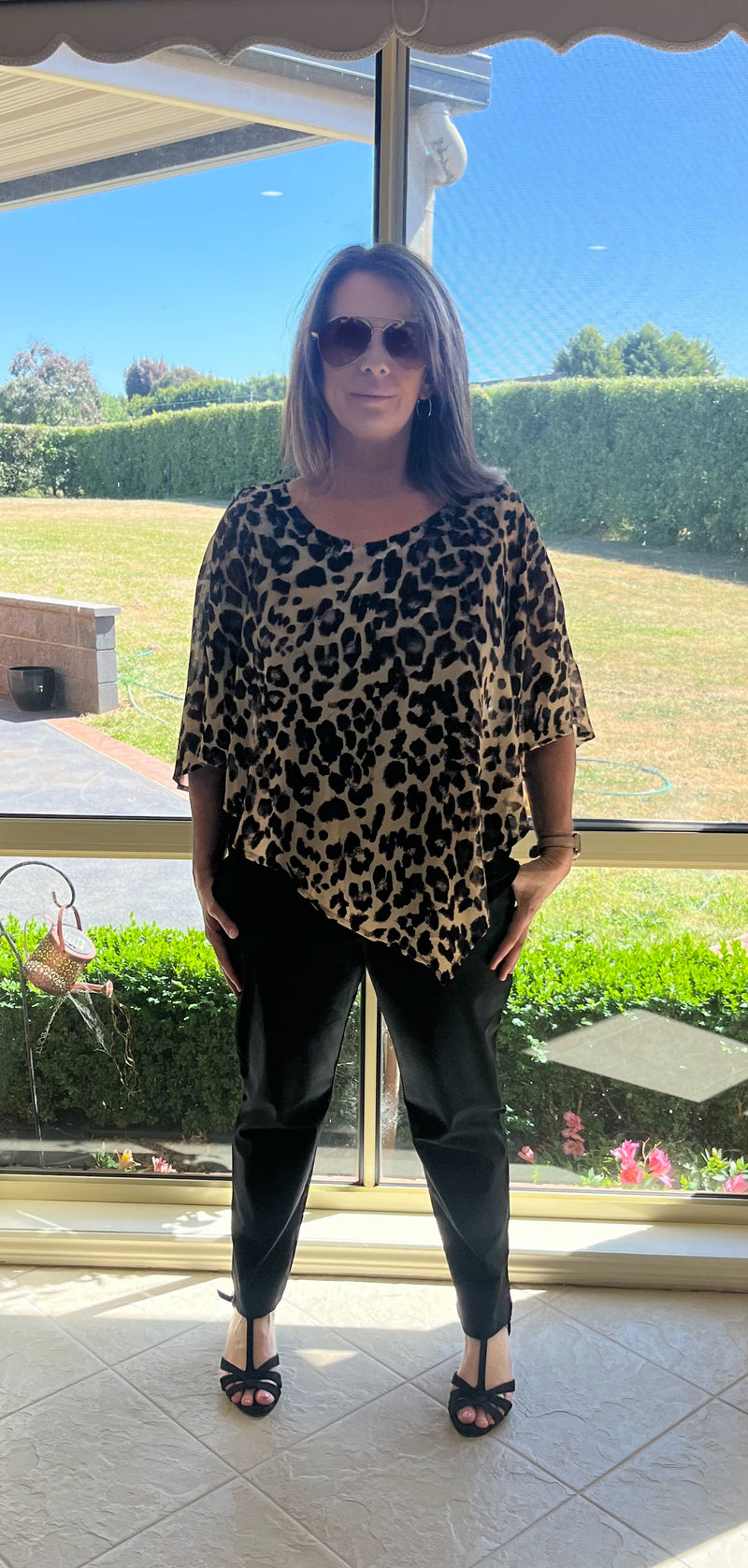 Valerie Layered Top Leopard Print