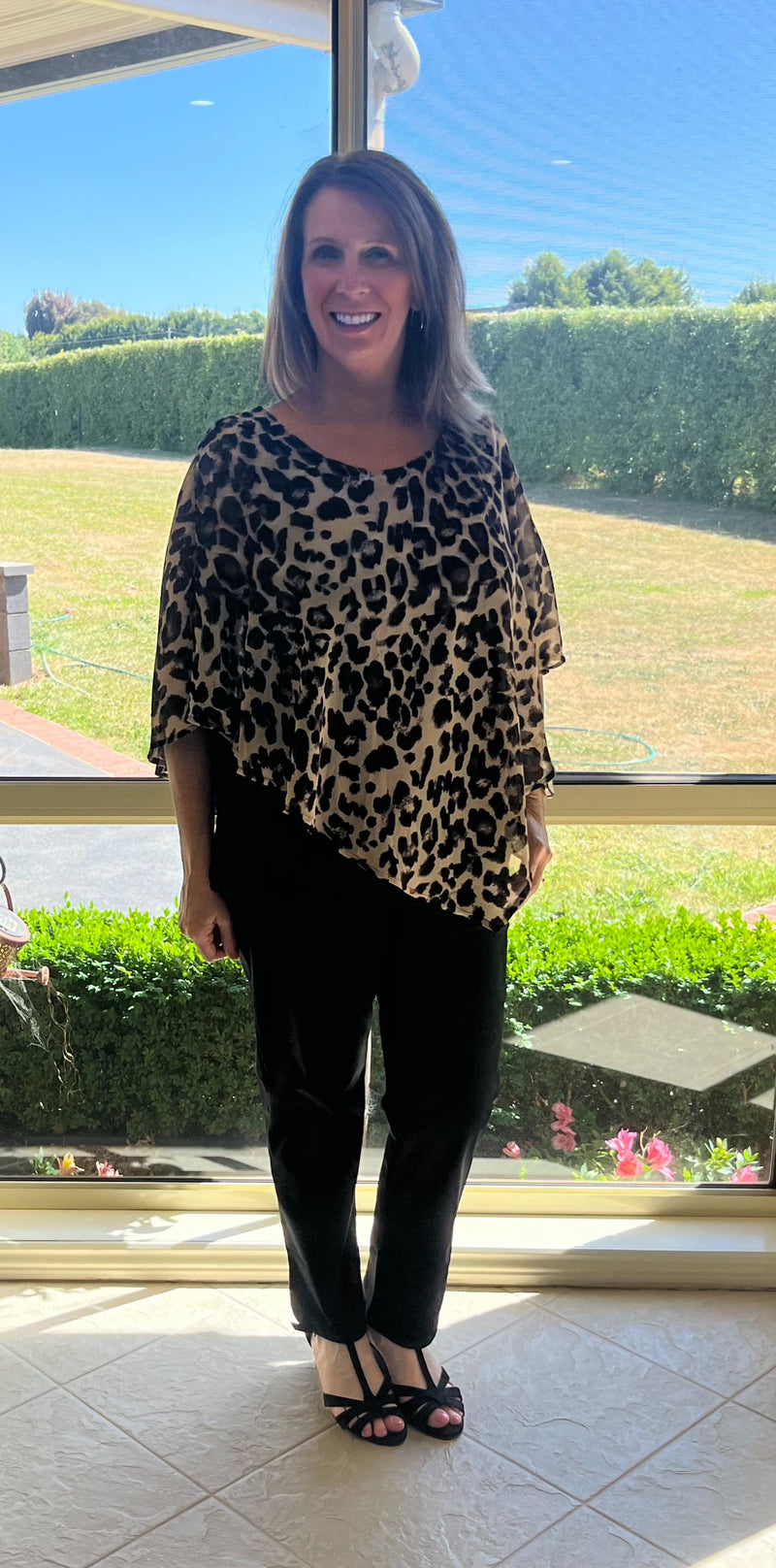 Valerie Layered Top Leopard Print