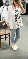 Margo Spots & Brushstroke Print Shirt