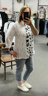 Margo Spots & Brushstroke Print Shirt