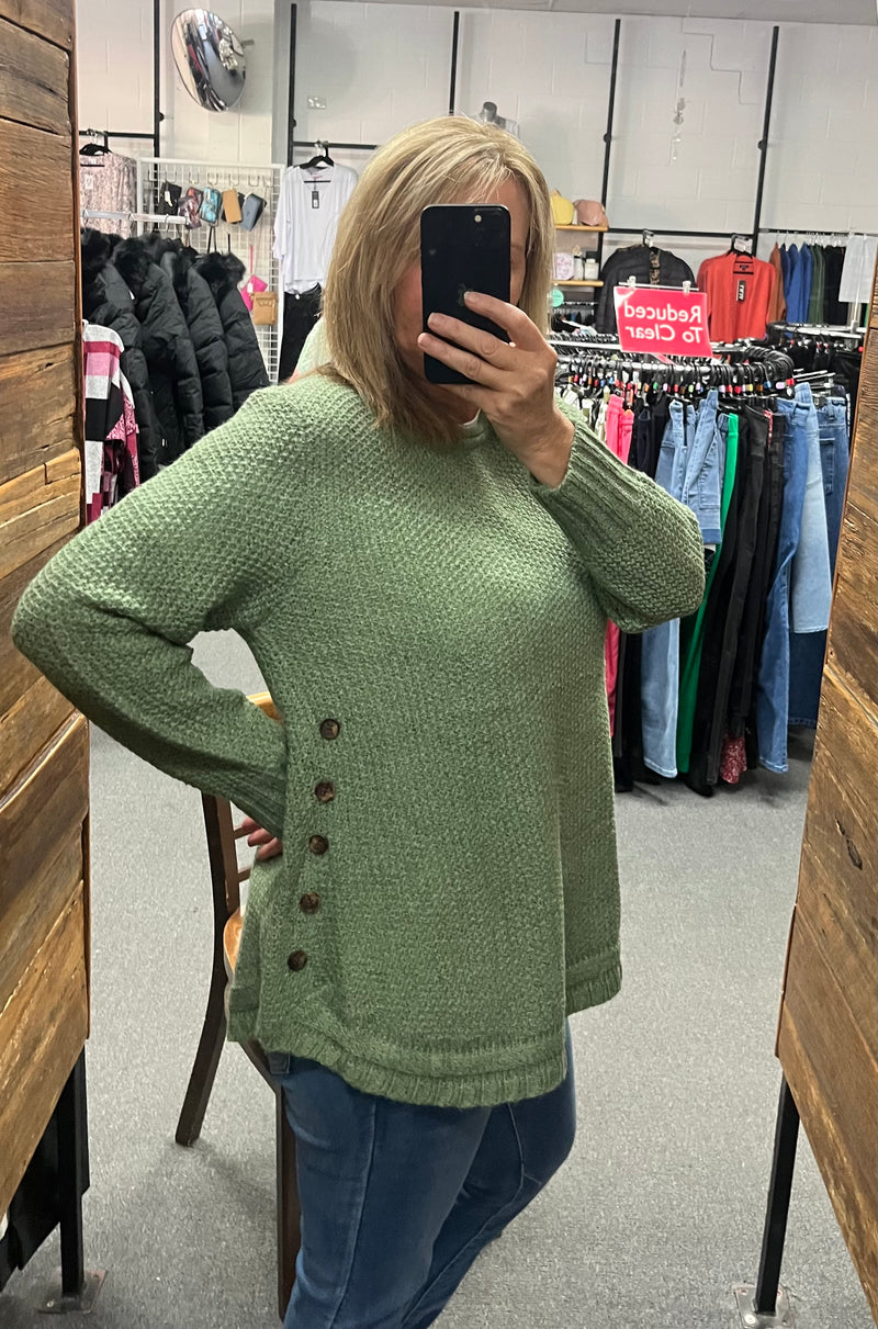 Allyn Button Detail Knit Jumper.