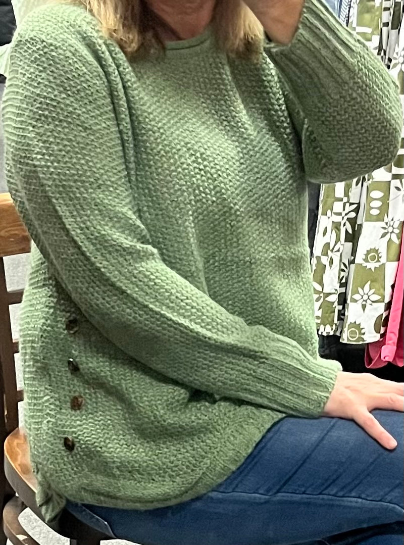Allyn Button Detail Knit Jumper.