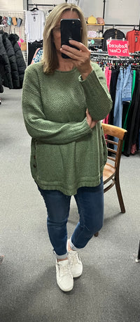 Allyn Button Detail Knit Jumper.