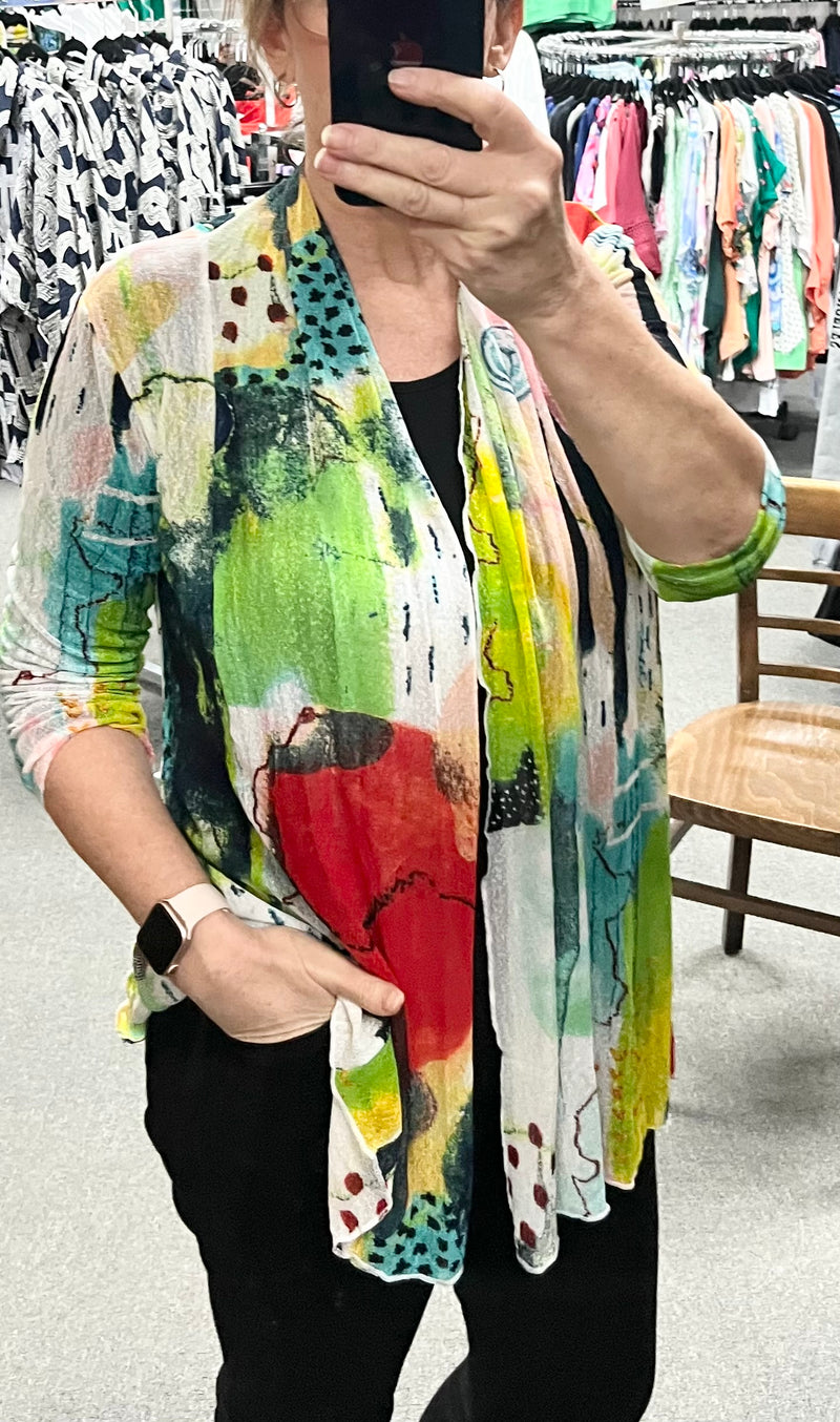 Alina Abstract Mesh Cardigan