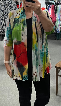 Alina Abstract Mesh Cardigan
