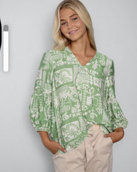 Zila Abstract Top Sage